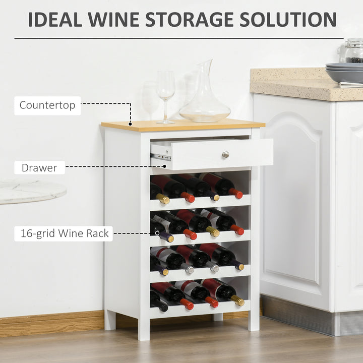 HOMCOM Modern Wine Cabinet Cupboard with 16