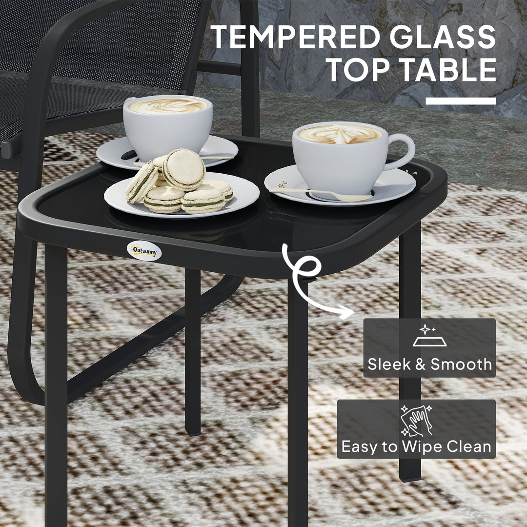 Three-Piece Garden Seating Set - Black