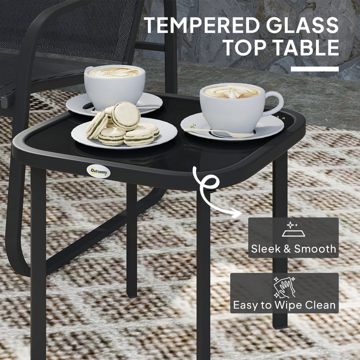Three-Piece Garden Seating Set - Black
