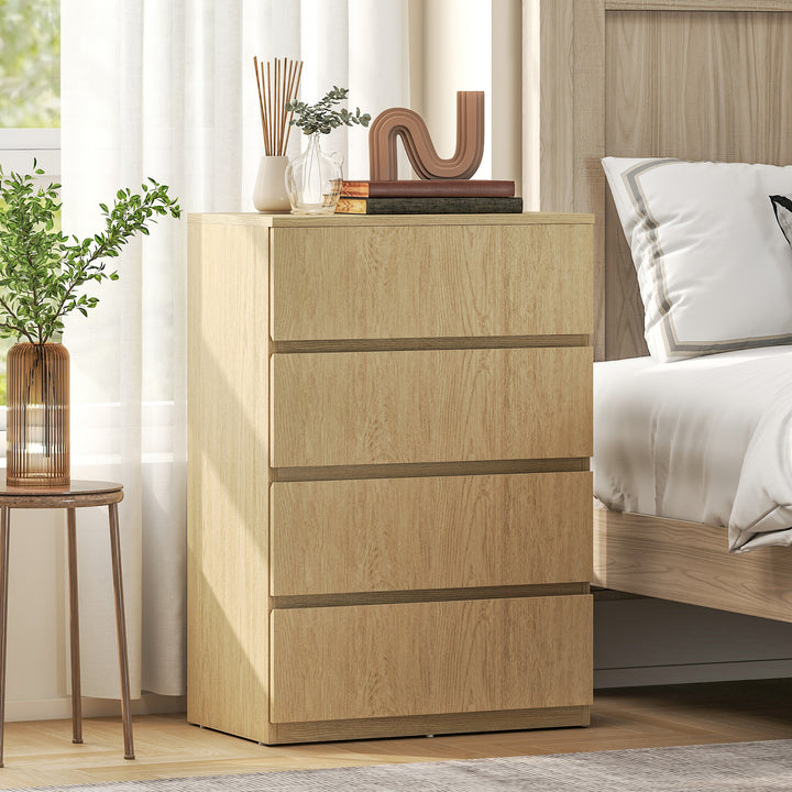 Chest of Drawers, 4-Drawer Storage Cabinets, Modern Dresser, Storage D