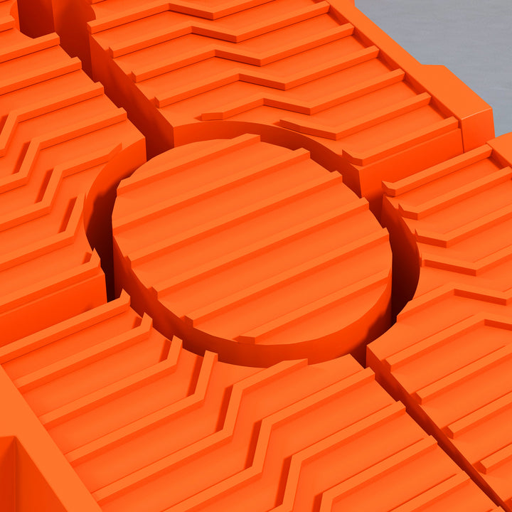2 Pieces Car Ramps Heavy Duty 2.5 Ton Motorhome Levelling Ramps, Plastic Garage Workshop Car Lift, Portable Automotive Vehicle Campervan Car Ramp, Orange