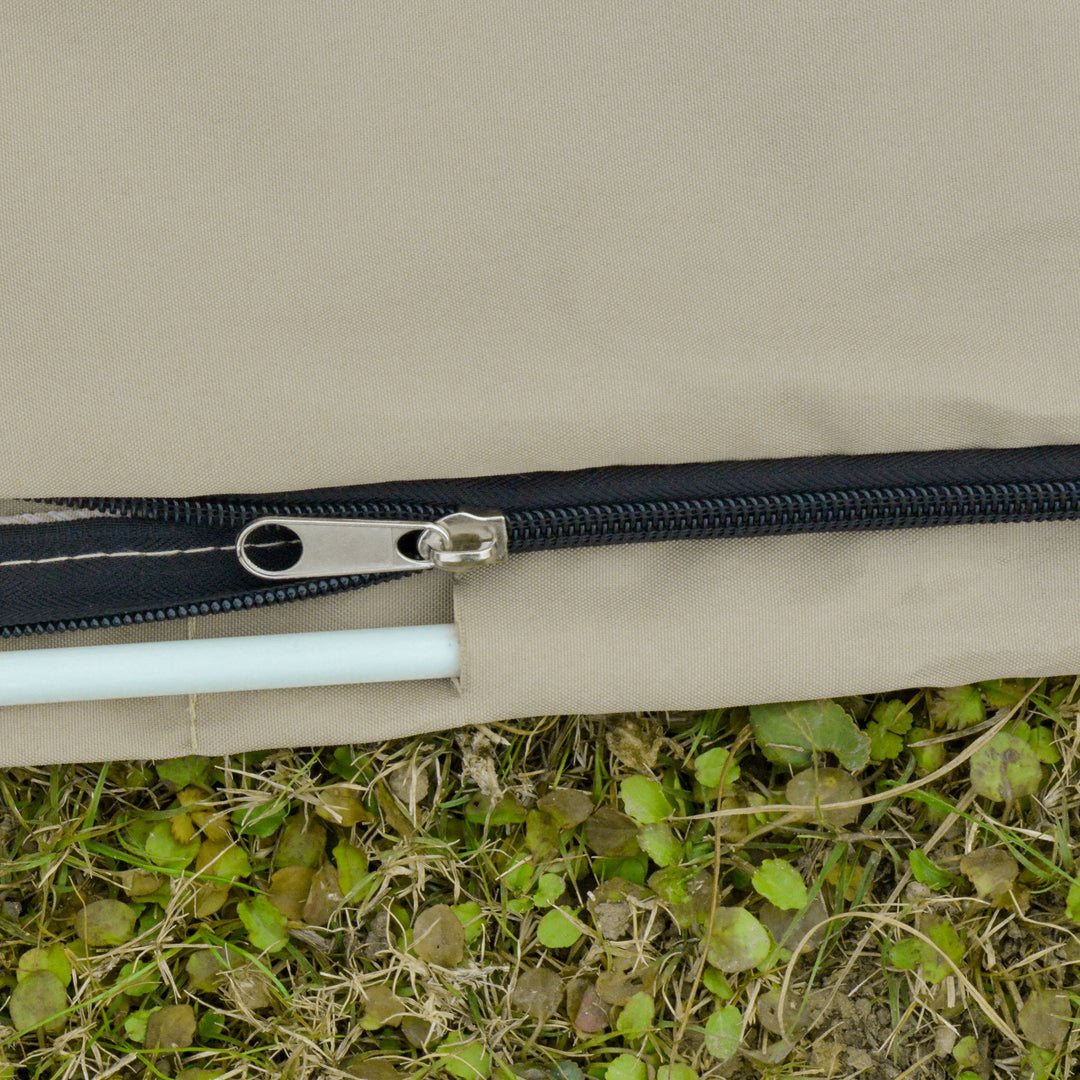 MCL Outdoor Cantilever Umbrella Cover with Rod, Zipper, Khaki