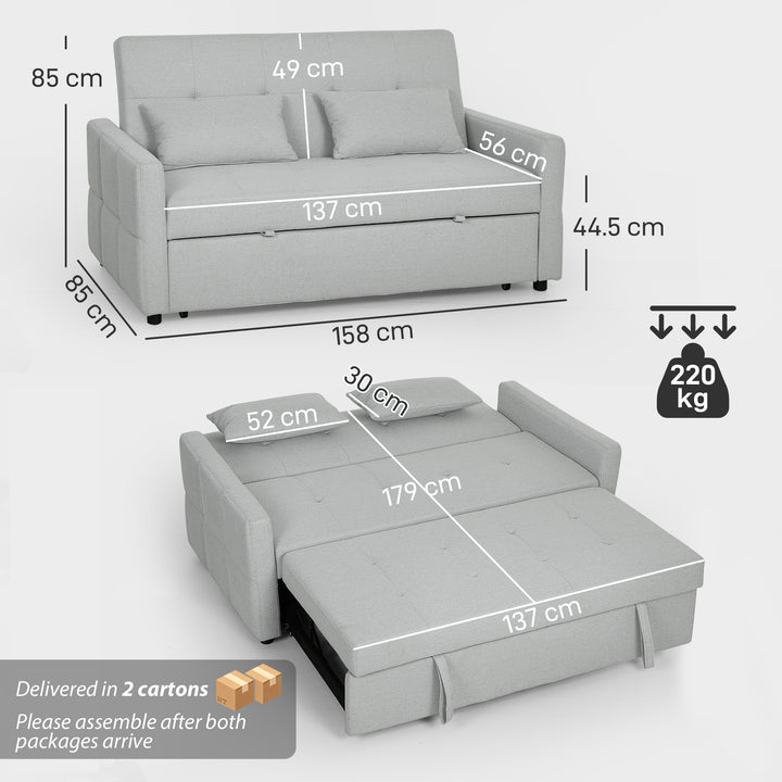 Three-Way Two-Seater Sofa Bed