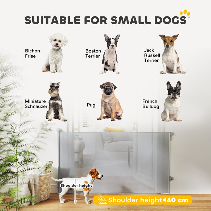 Retractable Stair Gate Extends Up to 140 cm Wide, Dog Gate for Doorways, Stairways, Hallways, Grey