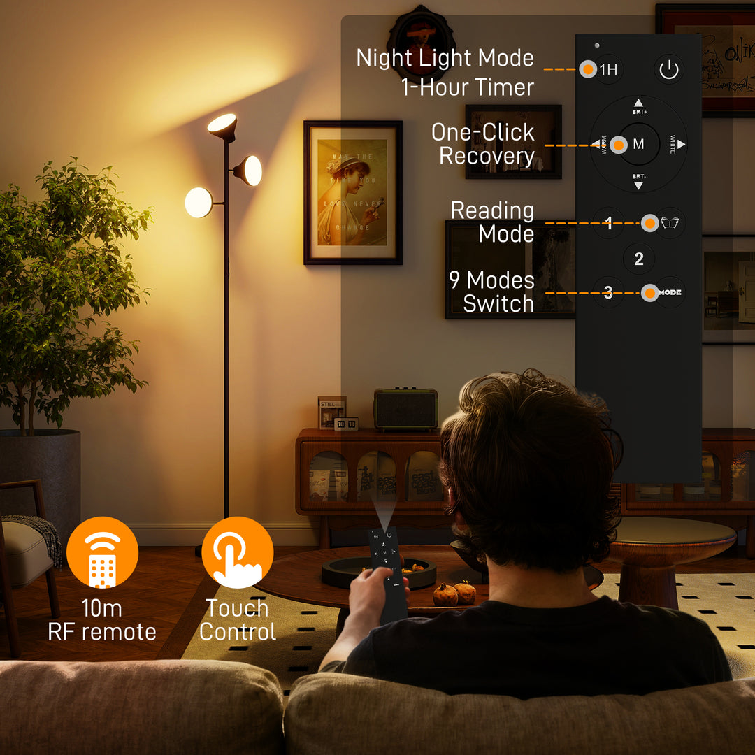 Three-Lamp Multi-Adjustable Floor Light