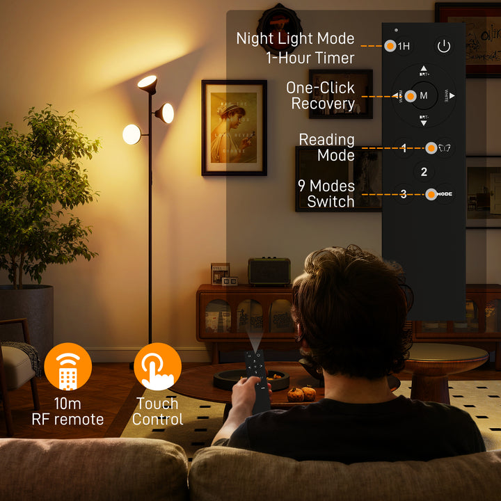 Three-Lamp Multi-Adjustable Floor Light