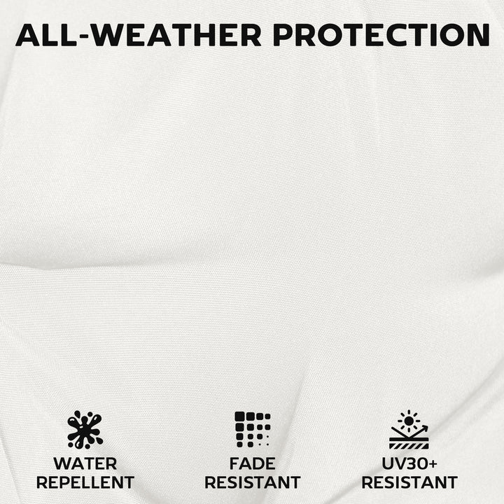 Outdoor Seat Cushions Set of 2 with Ties, Waterproof Garden Seat Pads,