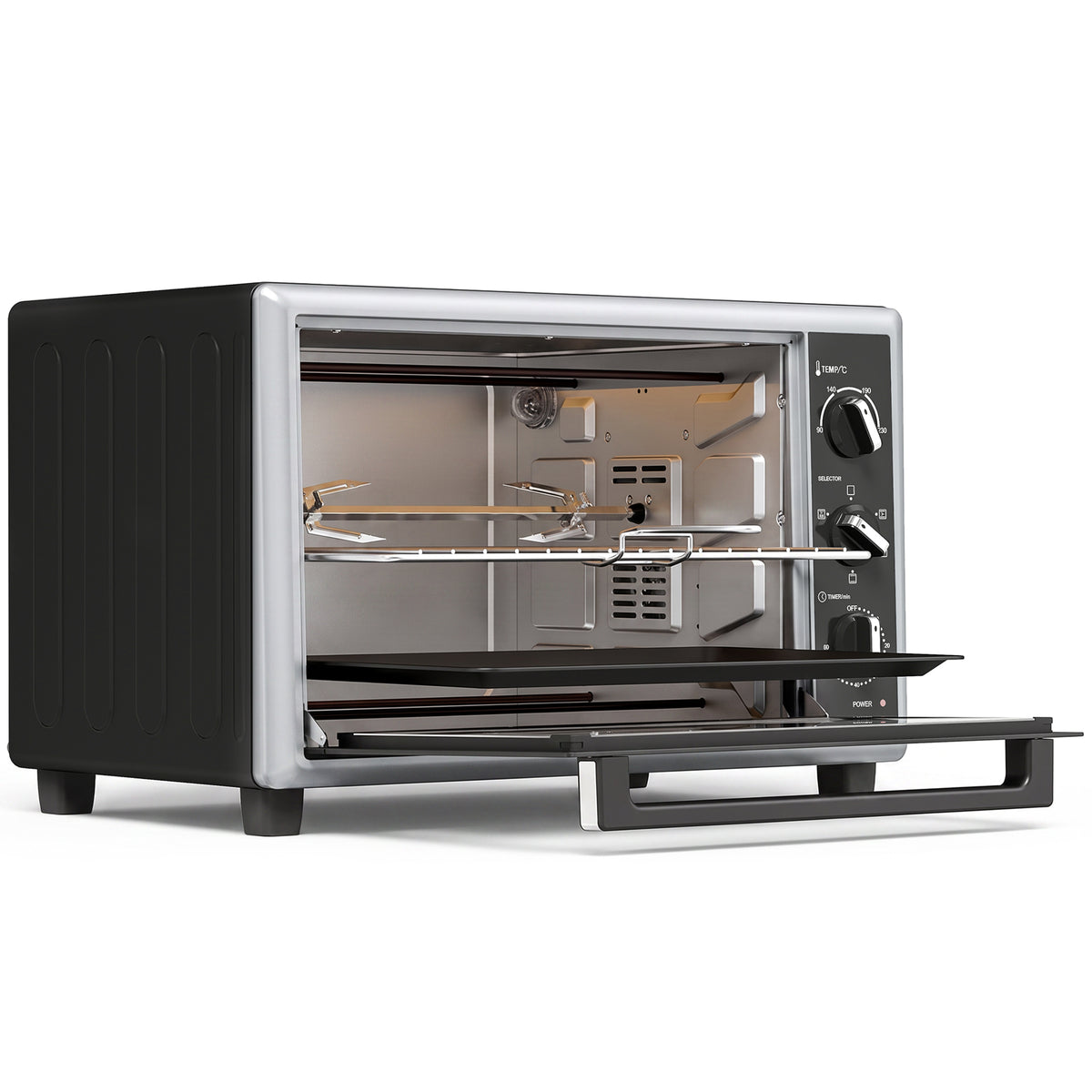 46L Mini Oven with Convection with Rotisserie, 90–230°C Adjustable