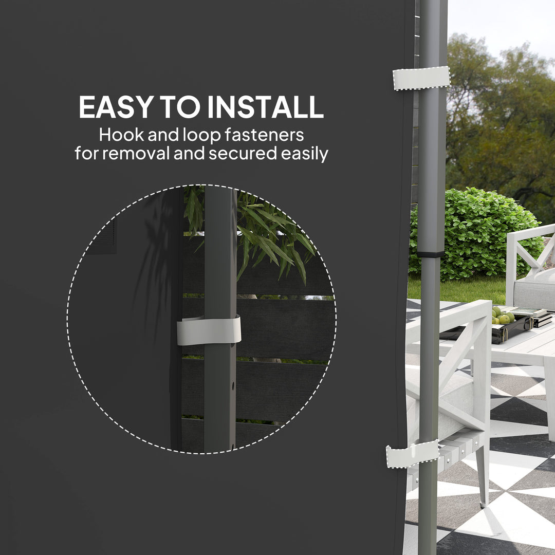 195 x 295cm Replacement Gazebo Sidewall - Black