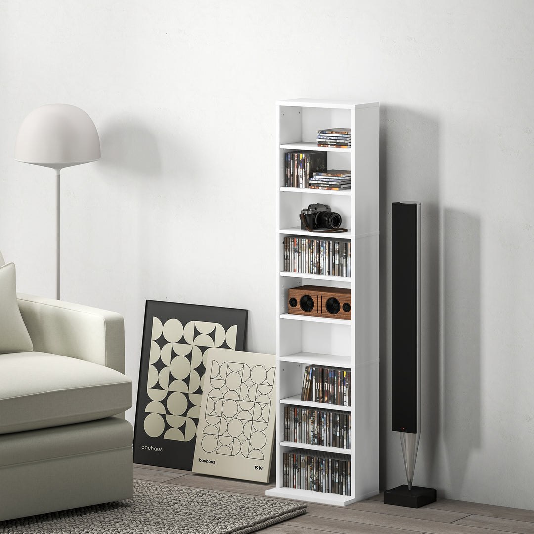 260 Narrow CD Storage Unit - White