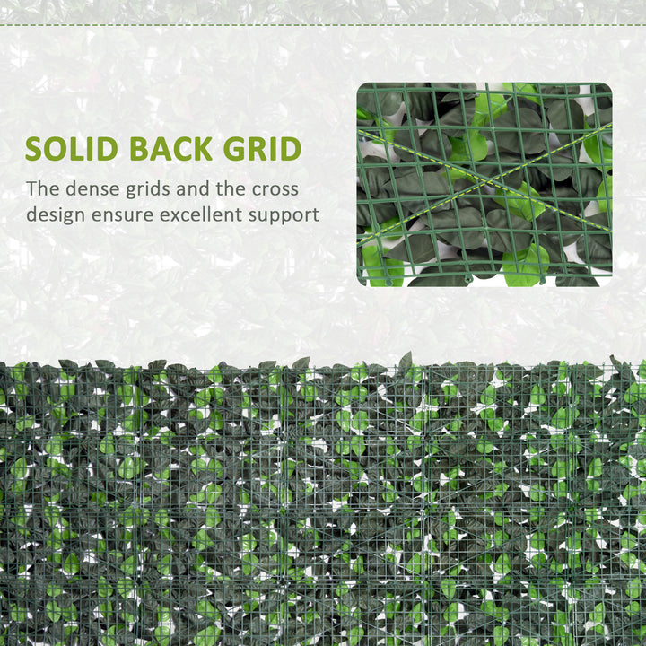 MCL Artificial Leaf Hedge Screen Privacy Fence Panel for Garden Outdoor Indoor Decor 3M x 1M Light Green and Dark Green