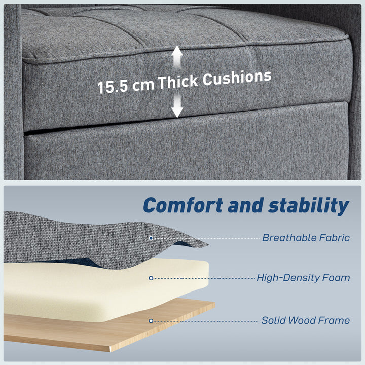 3-in-1 Single Sofa Bed, Convertible Sleeper Chair Bed