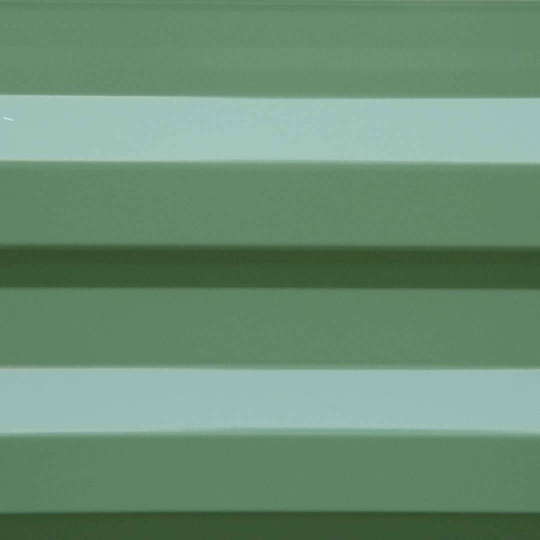 MCL Set of 2 291L Raised Garden Bed, Elevated Galvanised Planter Box for Flowers, Herbs, 100x100x30cm, Green