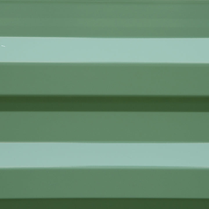 MCL Set of 2 291L Raised Garden Bed, Elevated Galvanised Planter Box for Flowers, Herbs, 100x100x30cm, Green