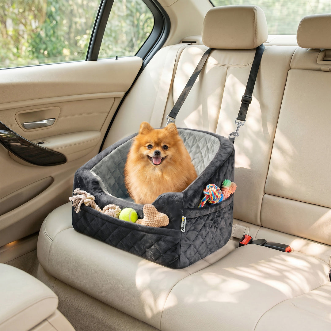 Dog Car Seat, Detachable Washable Dog Booster Seat with Thick Cushion,