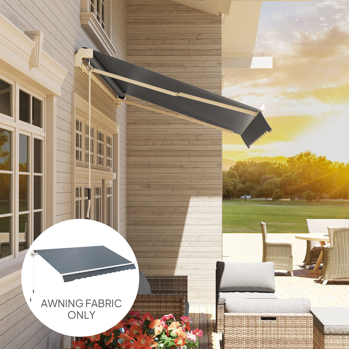 Awning Replacement Canopy, Water Resistant UPF 50+ Sun Shade Cover for 3 x 2.5 m Garden Awning (Fabric Only), Grey