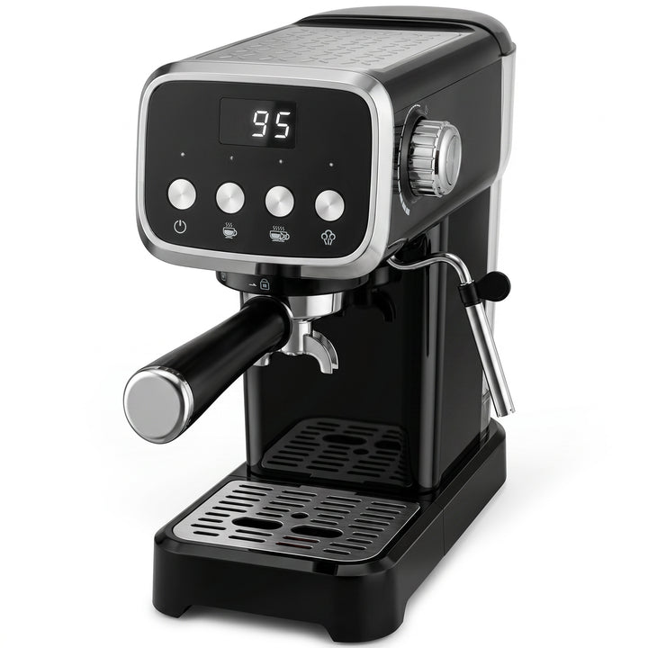 Espresso Machine, 20-Bar Cappuccino Coffee Maker with Frother Wand, 1.