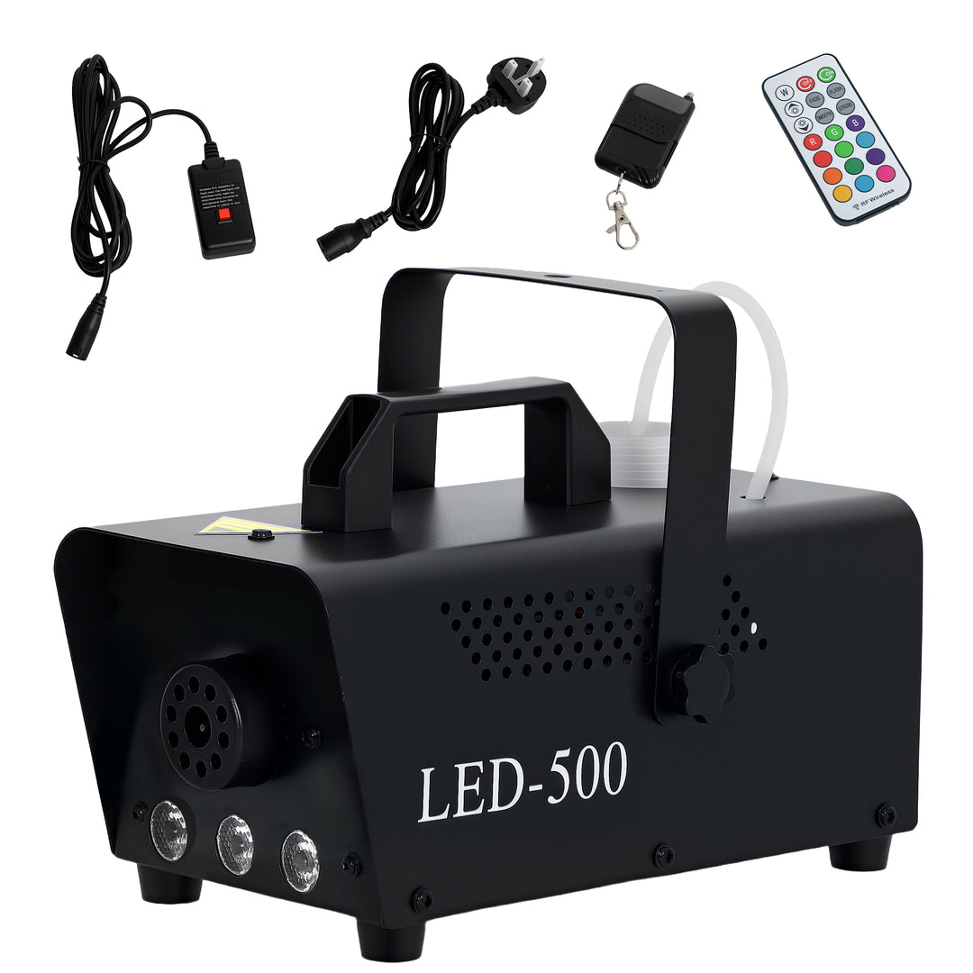 Halloween Smoke Machine with 3 RGB LED Lights and 4 Effects