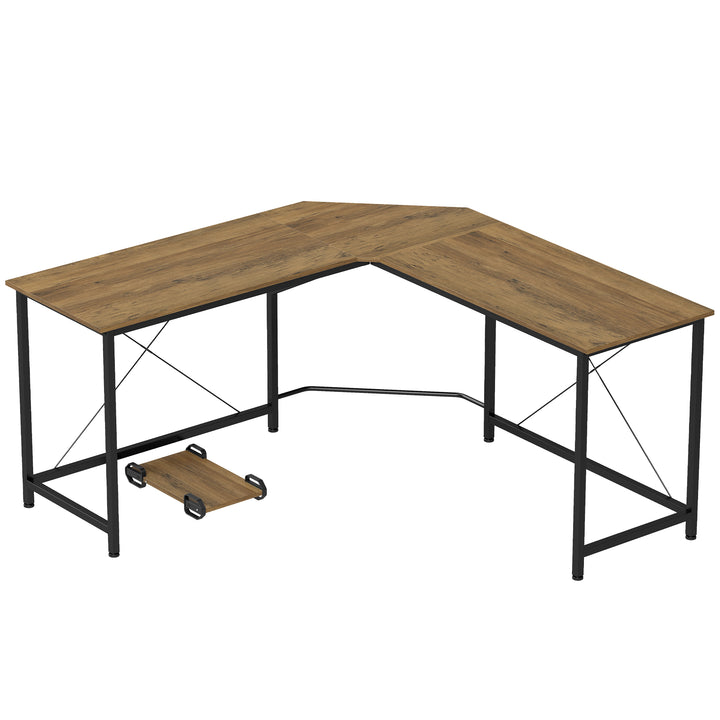 Corner L-Shape Computer Desk PC Workstation Writing Gaming Table Home 