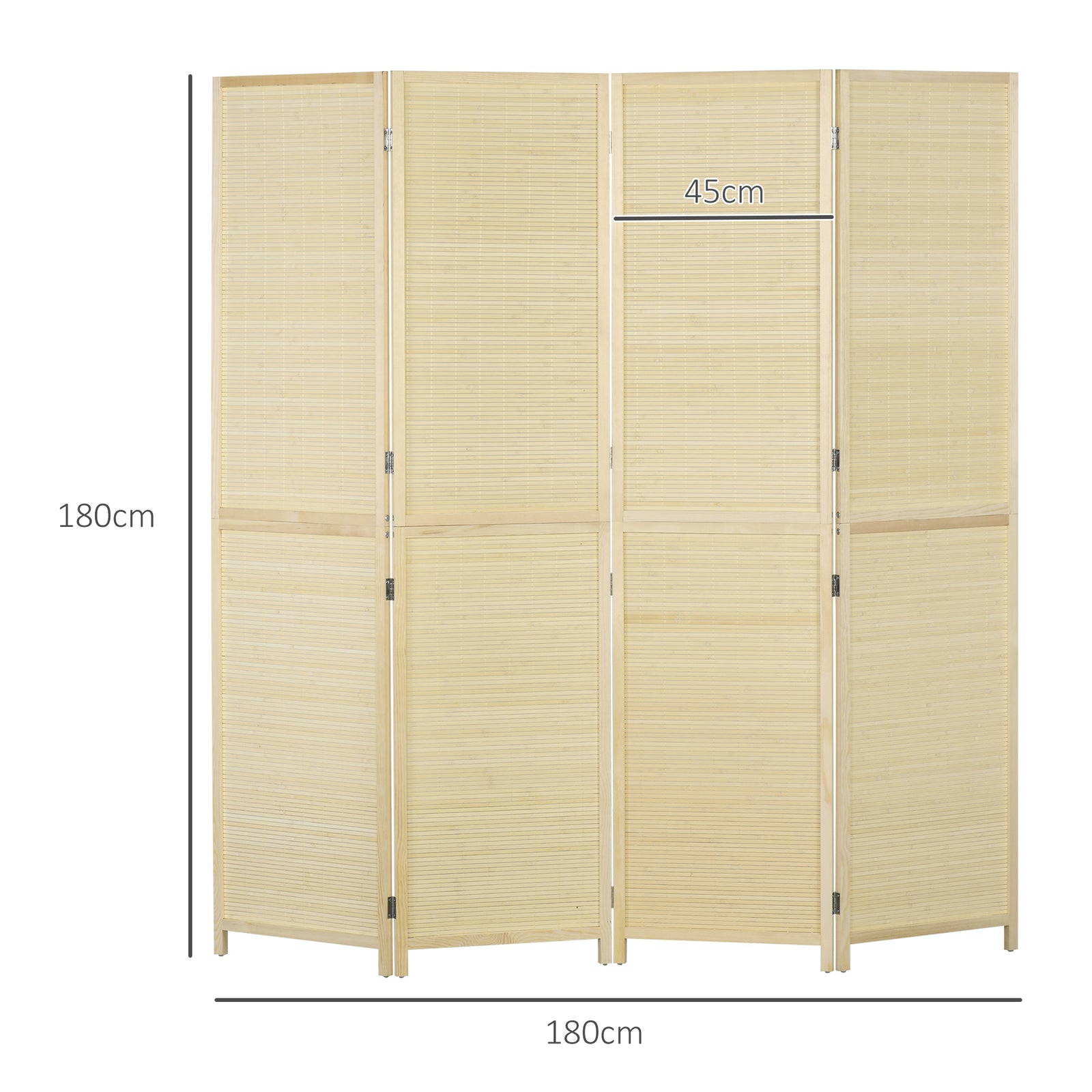 Room Divider, Freestanding Privacy Screen, 4 Panel Folding, 180 x 180c