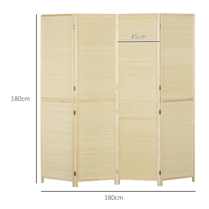 Room Divider, Freestanding Privacy Screen, 4 Panel Folding, 180 x 180c
