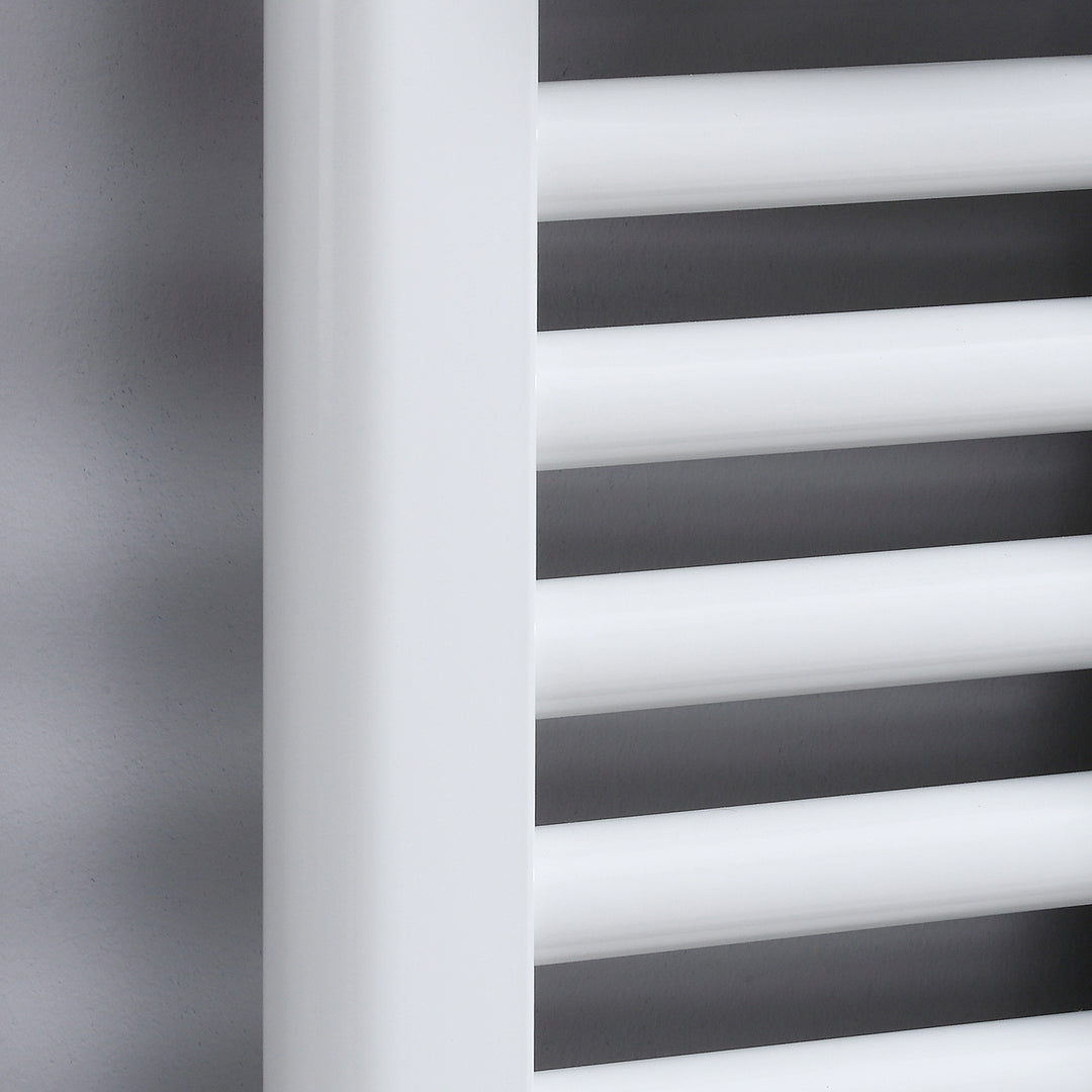 Curved Heated Towel Rail, Hydronic Bathroom Ladder Radiator Towel Warmer For Central Heating 600mm x 1200mm, White