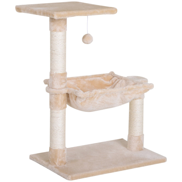 MCL Cat Scratch Post with Bed Cat Tree for Indoor Cats Sisal Scratching Posts Hammock Kitty Activity Centre