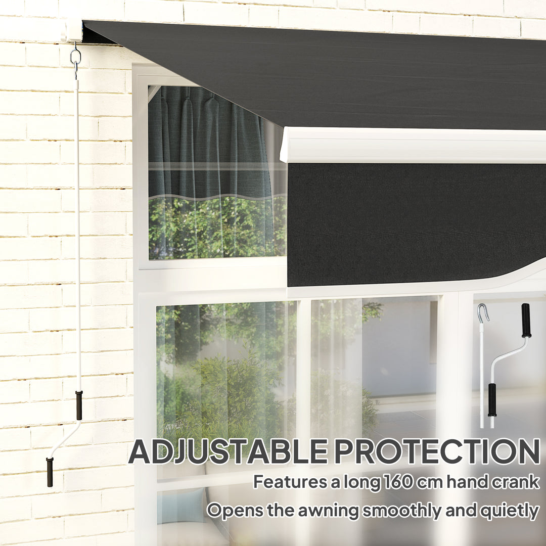 Garden Retractable Awning - Black
