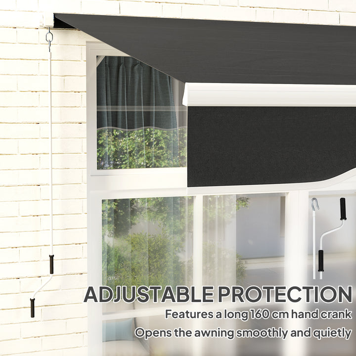 Garden Retractable Awning - Black
