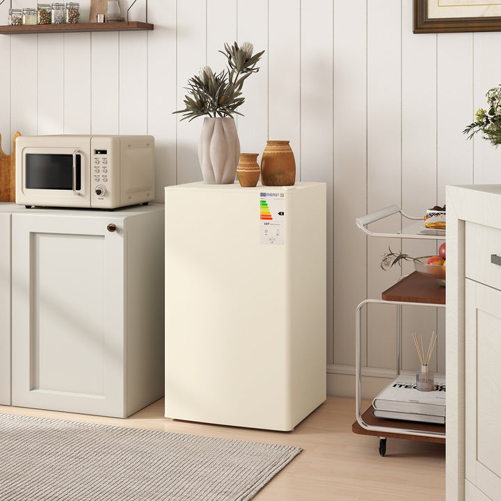 Under Counter Fridge, 91L Small Fridge with Chiller Box, Removable She