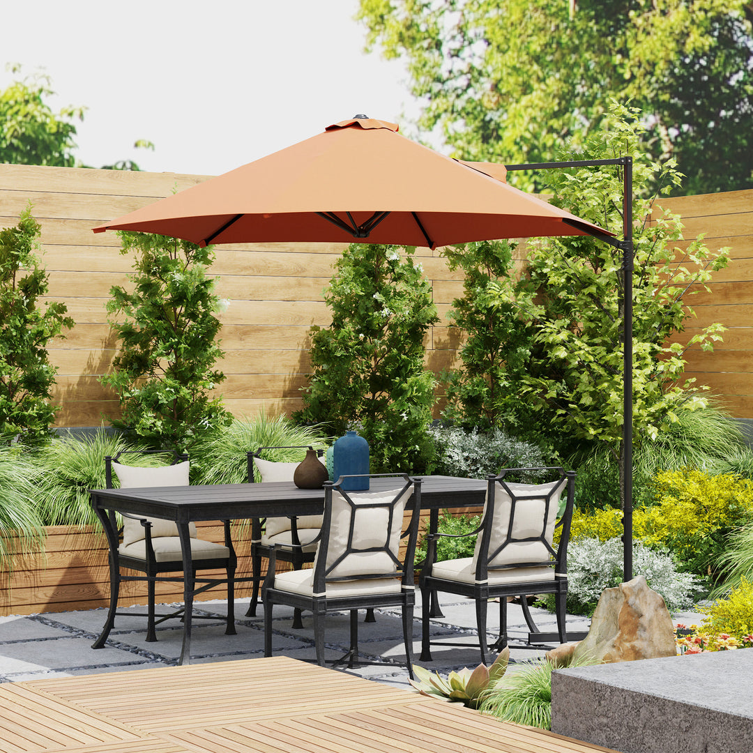 2.5m Rotating Cantilever Parasol - Orange