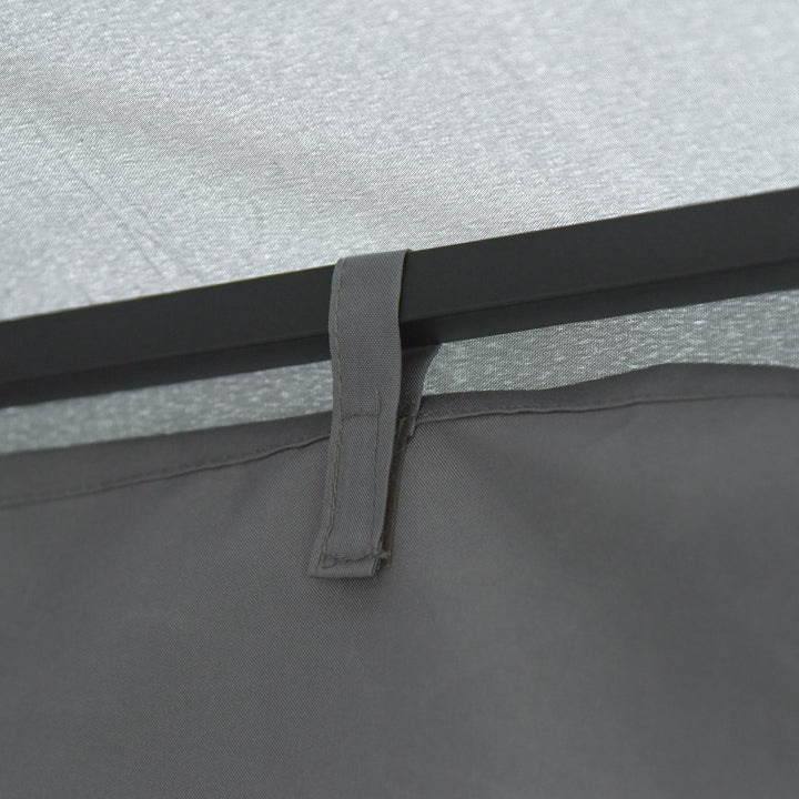 MCL 3 x 3 m Garden Gazebo Double Roof Marquee Patio Wedding Party Tent Canopy Shelter with Sidewalls, (Dark Grey)