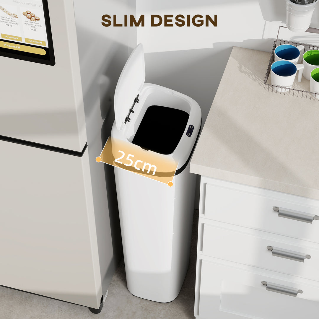 50L Stainless Steel Sensor Bin - Silver Tone