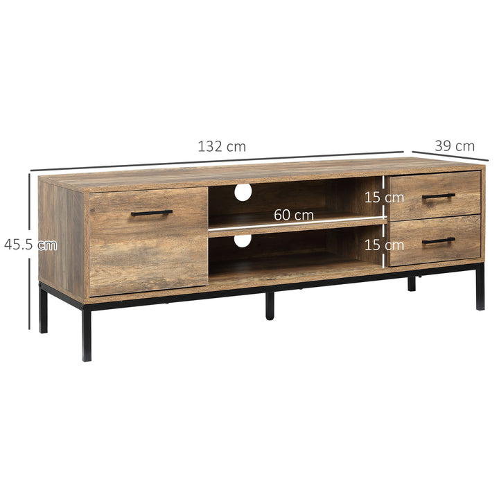 MCL Light Industrial-Style TV Stand Cabinet - Brown/Black