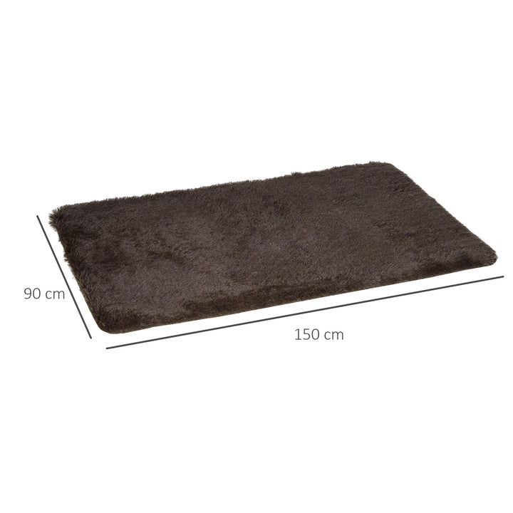 HOMCOM Brown Fluffy Rug, Shaggy Area Rugs Carpet for Living Room, Bedroom, Dining Room, 90x150 cm