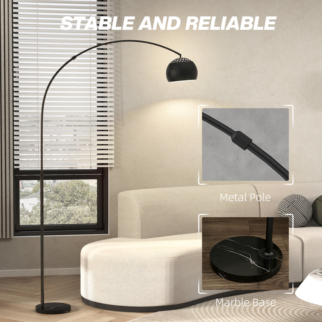 Arc Floor Lamp for Living Room, Modern Adjustable Standing Lamp with F