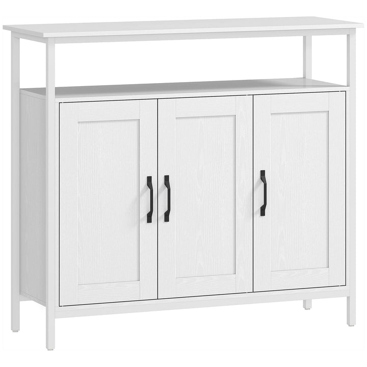Industrial Kitchen Sideboard with Open Shelf, 2 Cabinets, Adjustable S