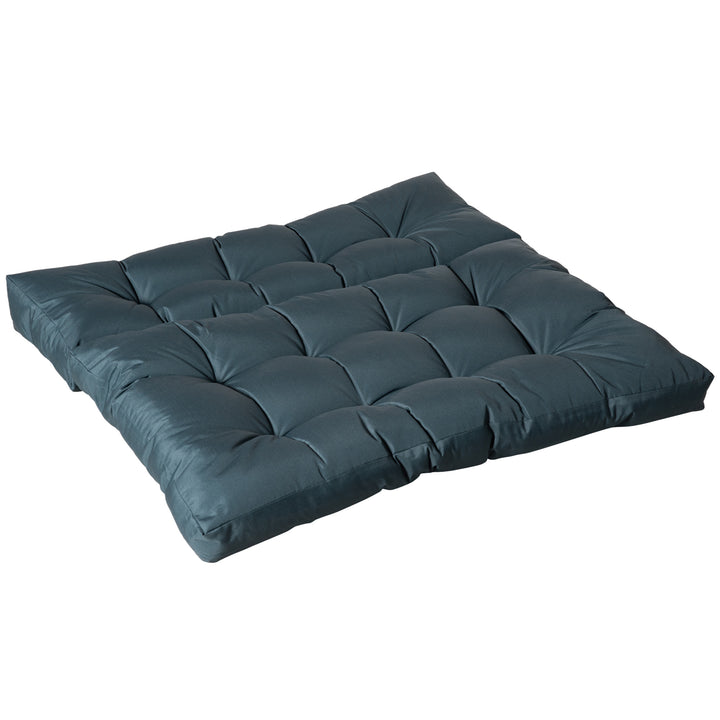 2Pcs Garden Tufted Pallet Cushion Seat Pad Back Cushion Patio for Indoor Outdoor Use, Dark Grey