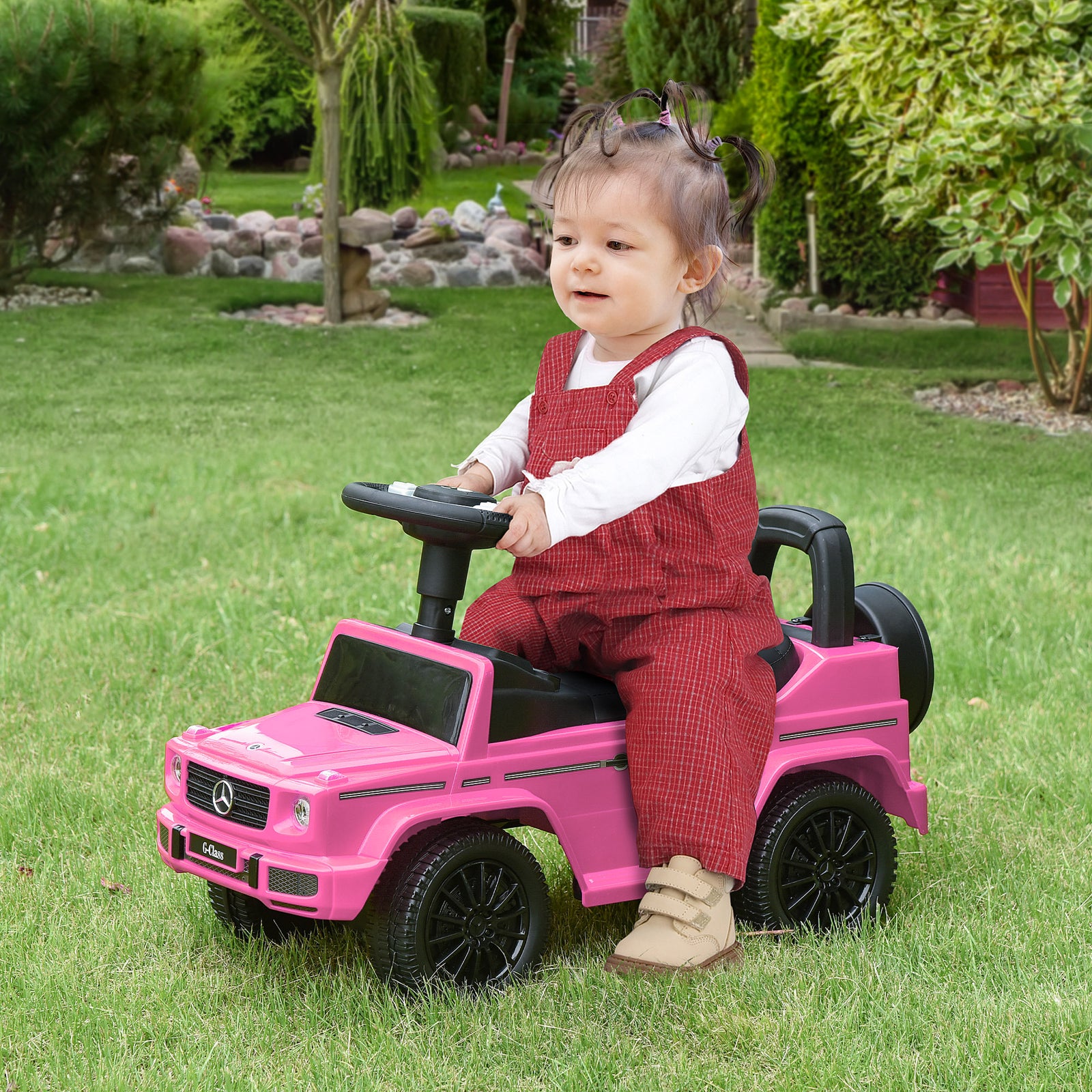 3 in 1 Kids Ride On Car G350 Licensed Foot To Floor Slider Toddler Push Along NO POWER Pink 12-36 months