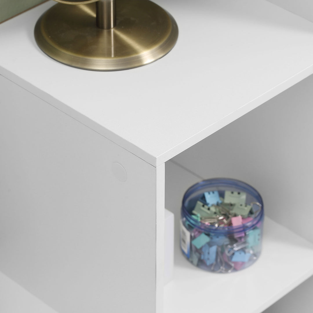 MCL 3-tier Step 6 Cubes Storage Unit Particle Board Cabinet Bookcase Organiser Home Office Shelves - White