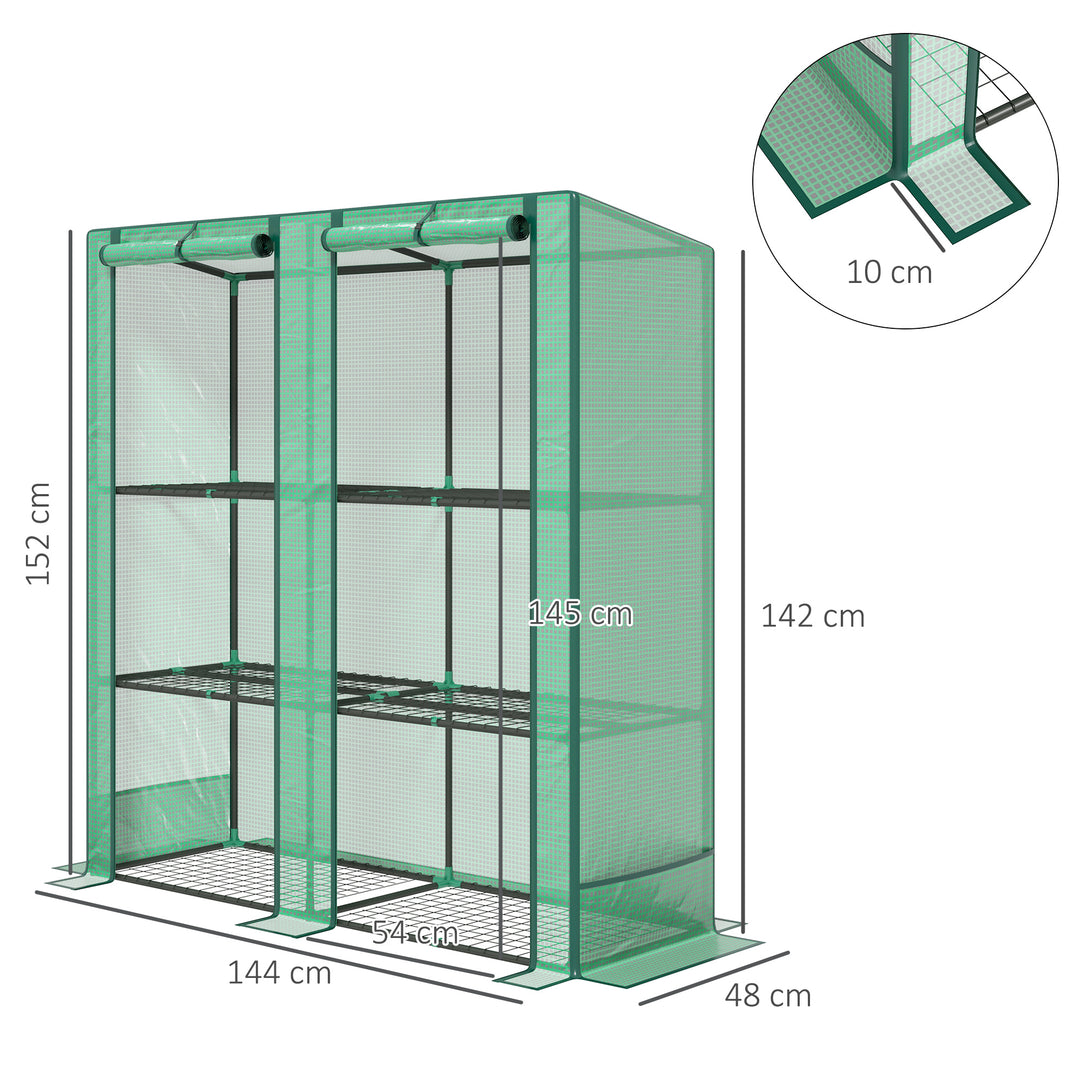 Three-Tier Mini Greenhouse - Green