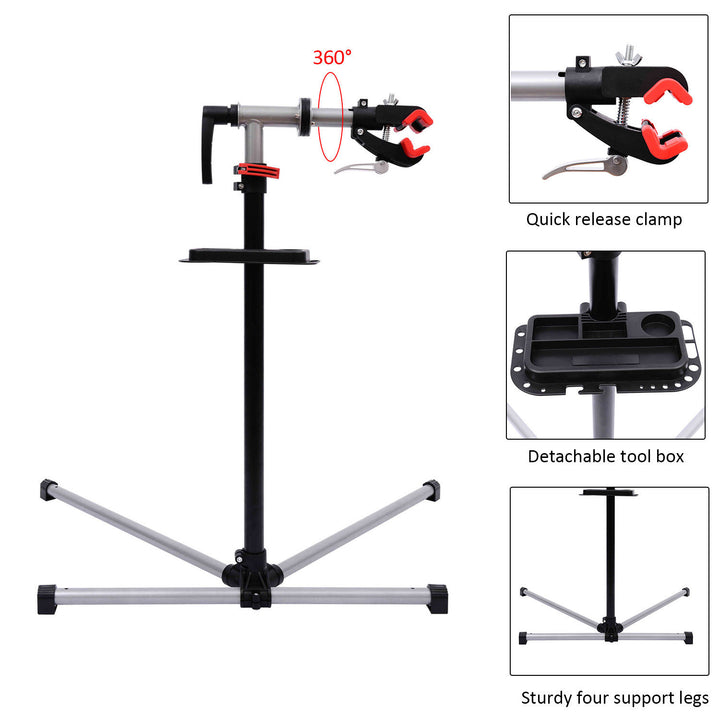 HOMCOM Professional Bike Cycle Bicycle Maintenance Repair Stand Workstand Display Rack Tool Adjustable New | Aosom UK