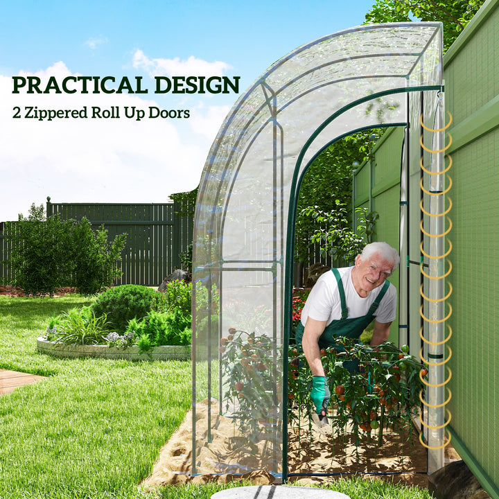 143cm x 118cm Walk-In Lean To Greenhouse, with Accessories