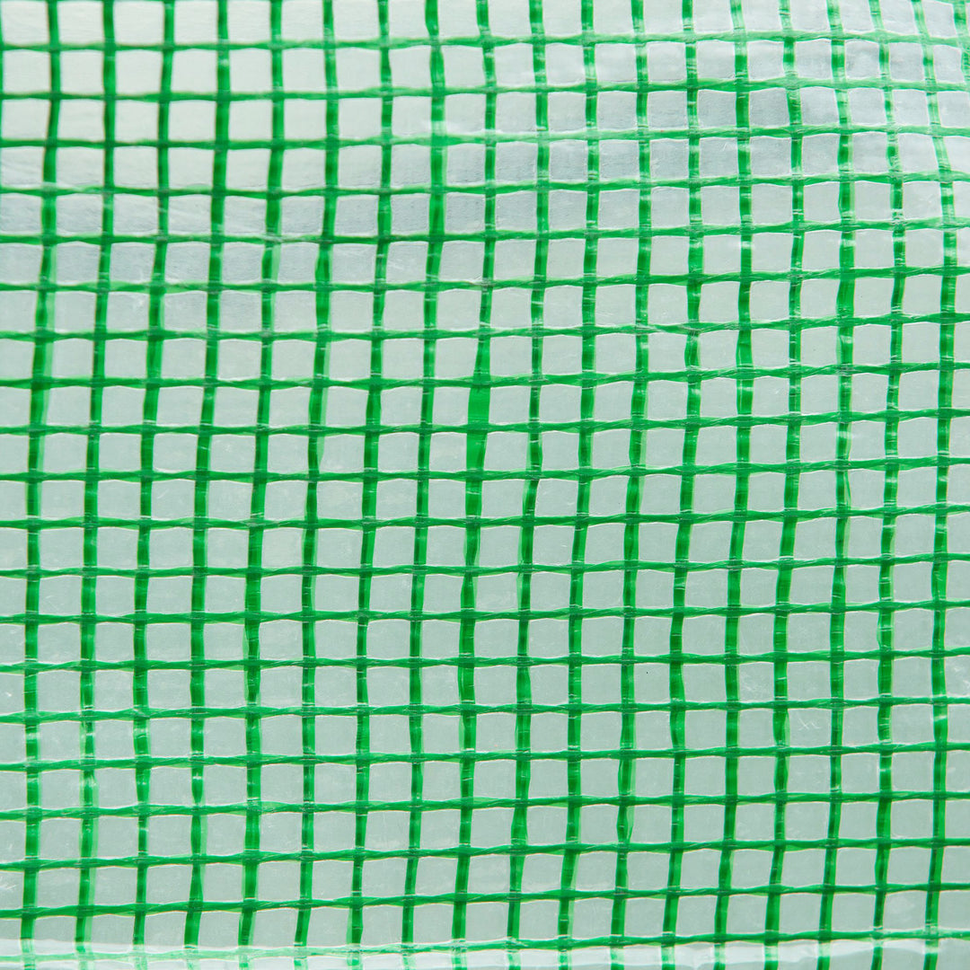 Walk-in Polytunnel Greenhouse, Outdoor Garden Tunnel Greenhouse Tent with Zipped Roll-Up Door and 6 Mesh Windows, 4 x 3M