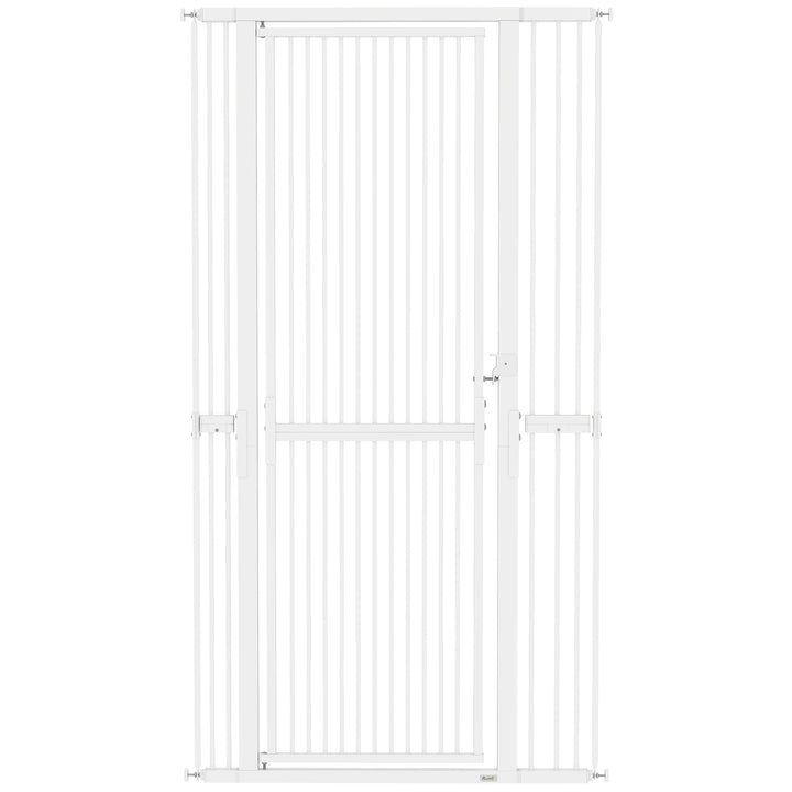 180cm Extra Tall Pet Gate with 3.5 cm Narrow Gap, Pressure Mounted No Drilling Cat Gate for Doorways, 76-104cm Width