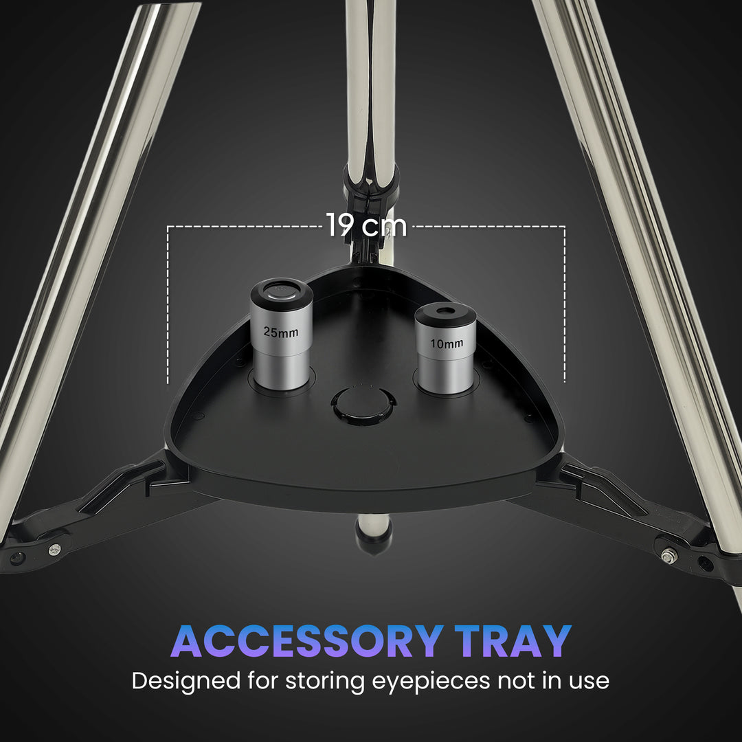 MCL Astronomy Telescope for Adults and Beginners with 80 mm Aperture, Carry Bag, White