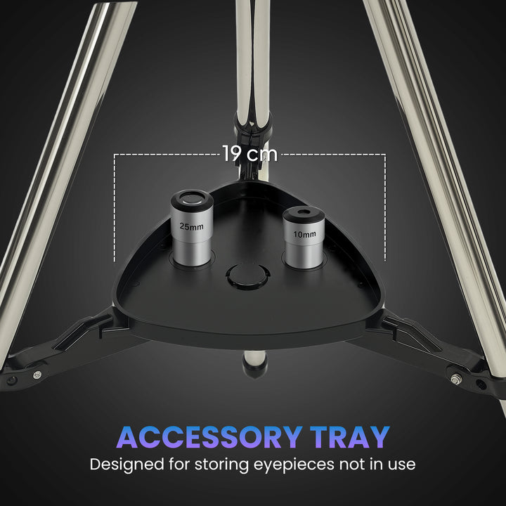 MCL Astronomy Telescope for Adults and Beginners with 80 mm Aperture, Carry Bag, White