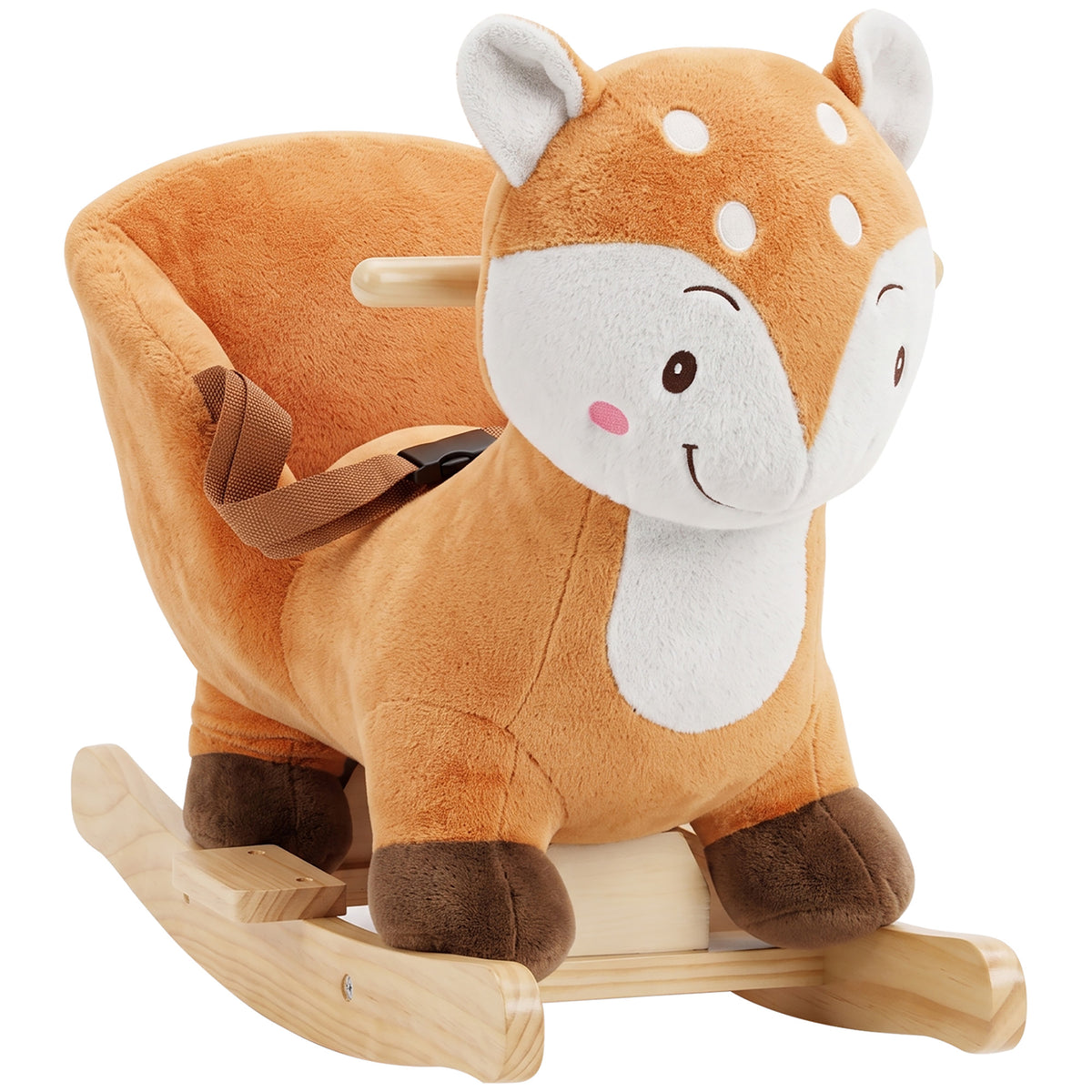 Rocking Horse, Ride on Horse Deer Design with Sounds, Security Belt