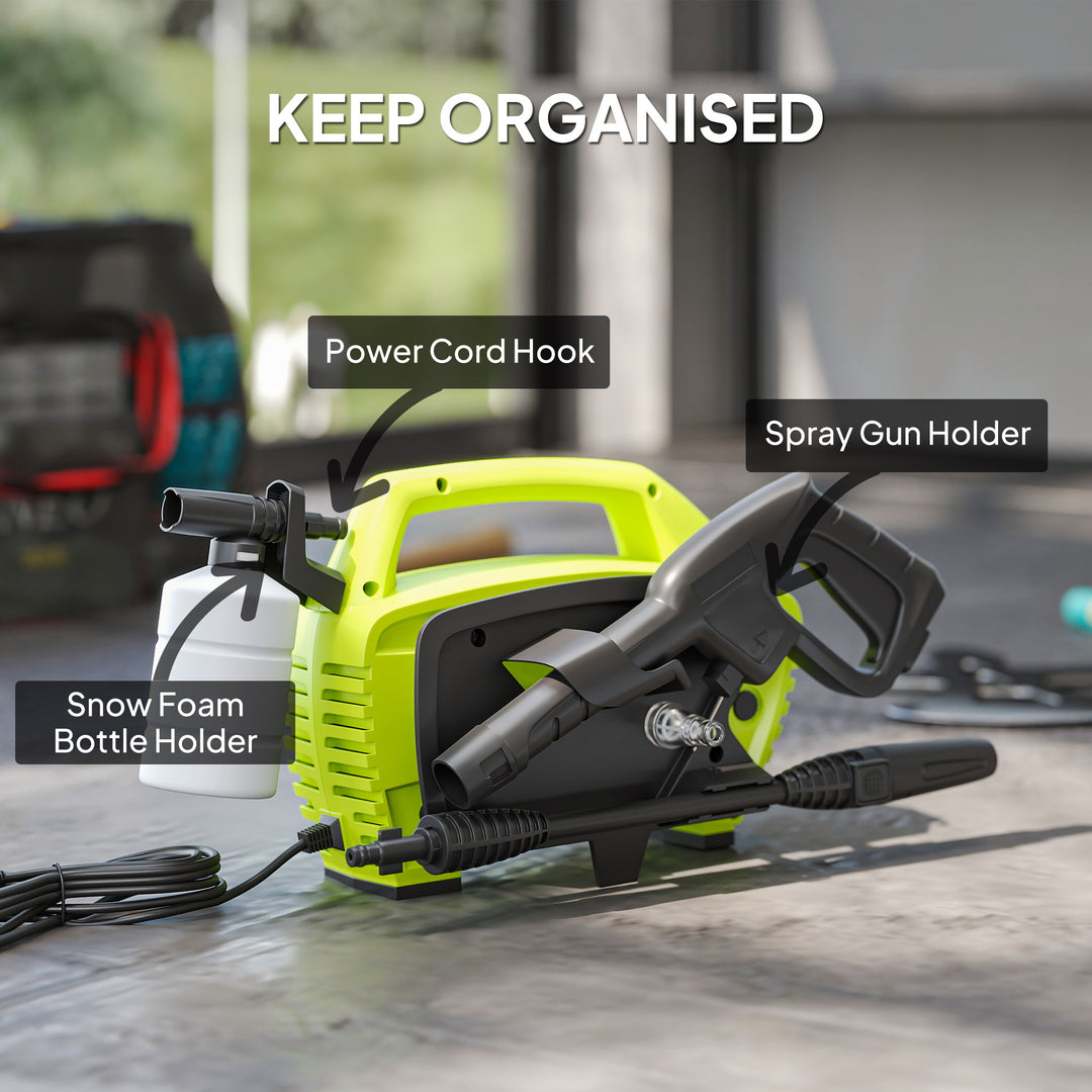 1600W 130-Bar Pressure Washer - Green