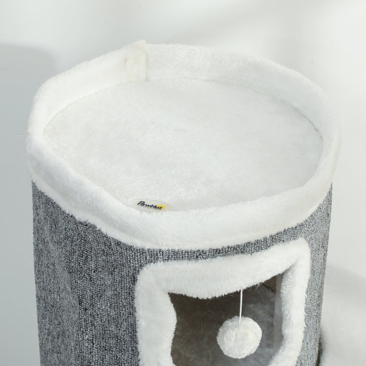 101 cm Cat Tree with Sisal Scratching Posts, 3 Barrel Condos, 3 Platfo